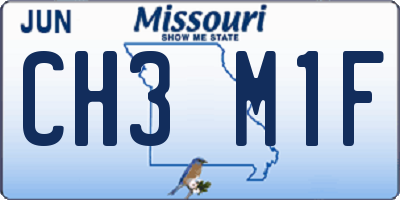 MO license plate CH3M1F