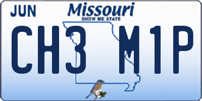 MO license plate CH3M1P