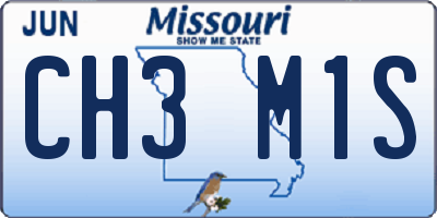 MO license plate CH3M1S