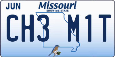 MO license plate CH3M1T