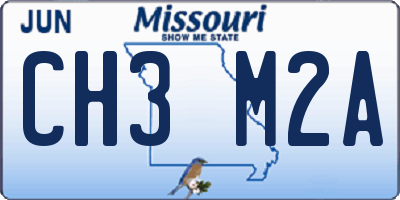 MO license plate CH3M2A