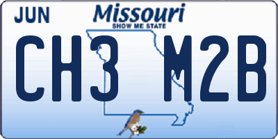 MO license plate CH3M2B