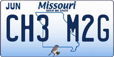 MO license plate CH3M2G