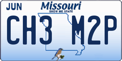MO license plate CH3M2P