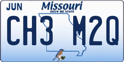 MO license plate CH3M2Q