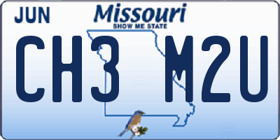 MO license plate CH3M2U
