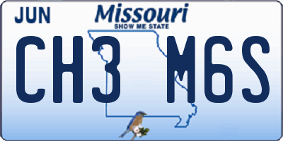 MO license plate CH3M6S