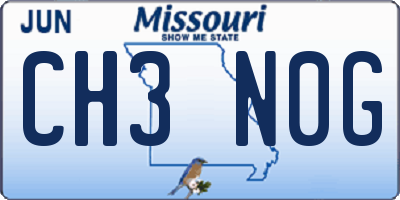 MO license plate CH3N0G