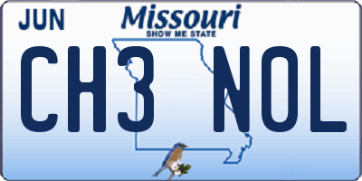 MO license plate CH3N0L