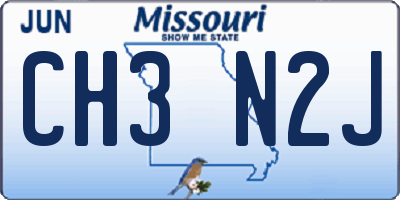MO license plate CH3N2J