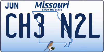 MO license plate CH3N2L