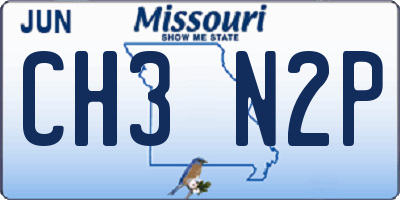MO license plate CH3N2P