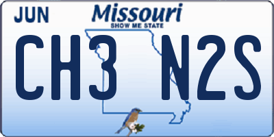 MO license plate CH3N2S