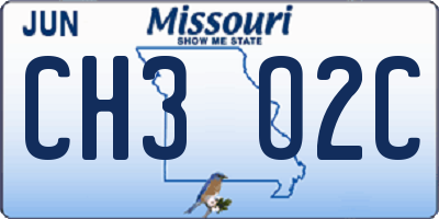 MO license plate CH3O2C