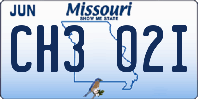 MO license plate CH3O2I