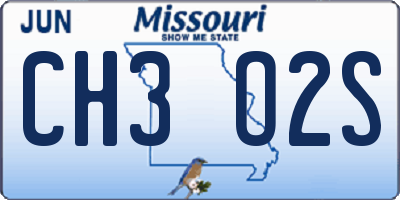 MO license plate CH3O2S