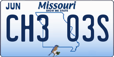 MO license plate CH3O3S
