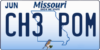 MO license plate CH3P0M