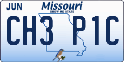 MO license plate CH3P1C