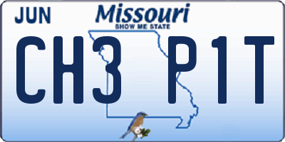 MO license plate CH3P1T