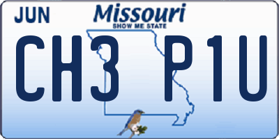 MO license plate CH3P1U