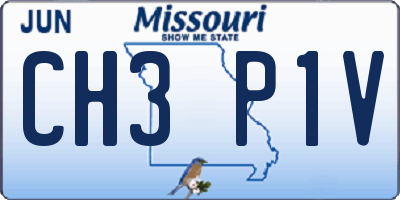 MO license plate CH3P1V