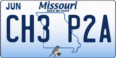 MO license plate CH3P2A