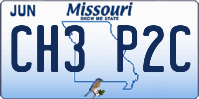 MO license plate CH3P2C