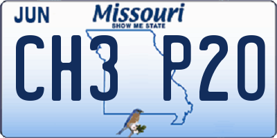MO license plate CH3P2O