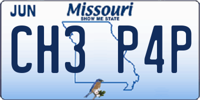 MO license plate CH3P4P