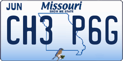 MO license plate CH3P6G