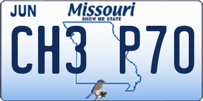 MO license plate CH3P7O