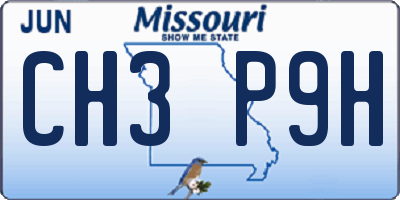 MO license plate CH3P9H