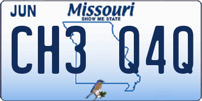 MO license plate CH3Q4Q