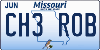 MO license plate CH3R0B