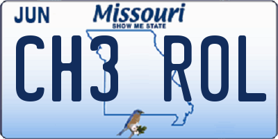 MO license plate CH3R0L