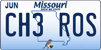 MO license plate CH3R0S