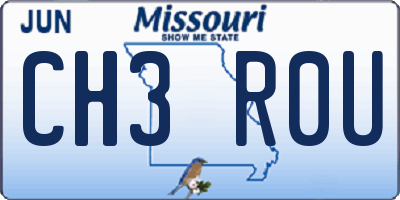MO license plate CH3R0U