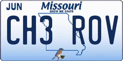 MO license plate CH3R0V