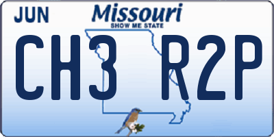 MO license plate CH3R2P