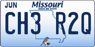 MO license plate CH3R2Q