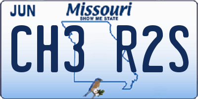 MO license plate CH3R2S