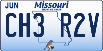 MO license plate CH3R2V