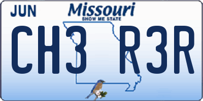 MO license plate CH3R3R