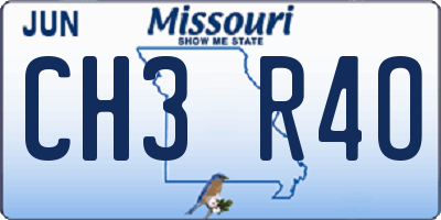MO license plate CH3R4O