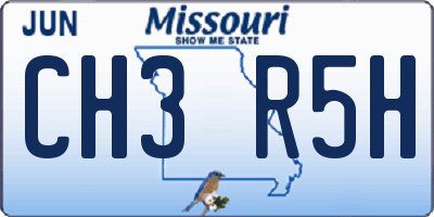 MO license plate CH3R5H