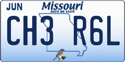 MO license plate CH3R6L