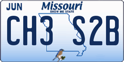 MO license plate CH3S2B