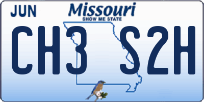MO license plate CH3S2H