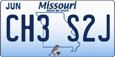 MO license plate CH3S2J